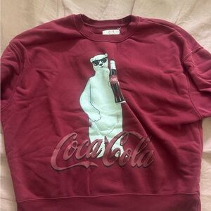 Coca Cola Maroon Sweater for women